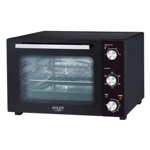 Cuptor electric Adler AD 6025, 35 L, Timer, 1500 W, Ajustare temperatura 90-230 C, 5 moduri coacere (Negru)