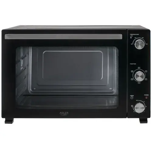 Cuptor electric Adler AD 6026, 48 l, Temperatura 90-230 C, Rotisor, 5 moduri coacere, Cronometru (Negru)