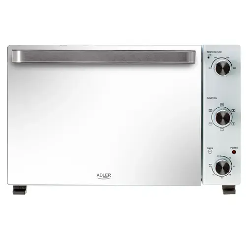 Cuptor electric Adler AD 6027, 48 l, Cronometru 60 minute, Temperatura ajustabila 90-230 C, 5 functii, 1800 W (Alb)