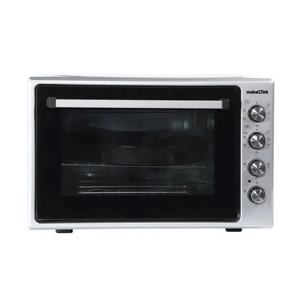 Cuptor electric NobeLTek NLT FSO70X, 70L, 2200W, grill, timer, termostat, sticla dubla, ventilator, iluminare, Gri inox