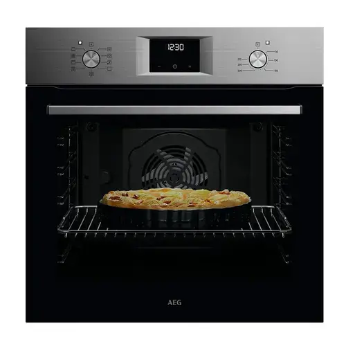 Cuptor incorporabil AEG OA5AB21SM, SurroundCook® 5000, SteamBake, Autocuratare hidrolitica, 72 l, 8 functii gatire, Clasa A+ (Inox)