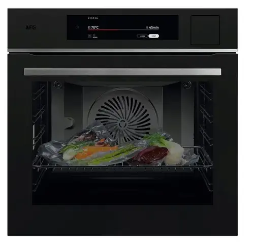 Cuptor incorporabil AEG Seria 900 TP9SB831AT, Electric, SteamPro, Autocuratare cu abur, 70 l, Clasa A++, Wi-Fi, 26 functii, 167 de programe predefinite, Inchidere amortizata (Negru)