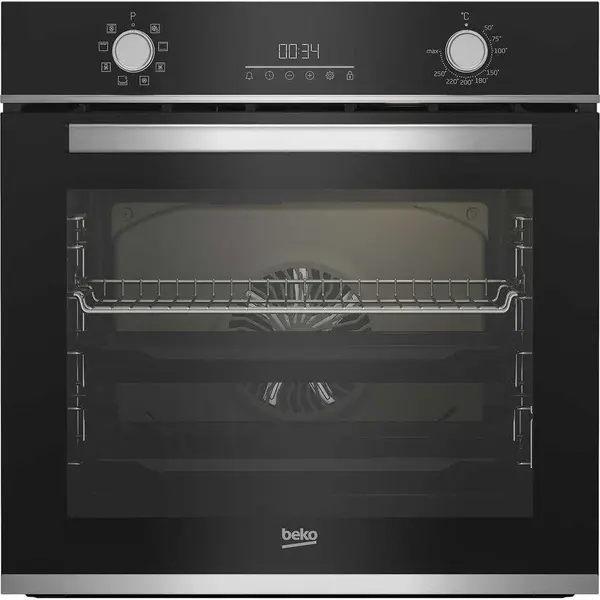 Cuptor incorporabil Beko BBIM13300XM, Multifunctional, 72 l, Autocuratare catalitica, Display touch control, SteamShine Cleaning, Grill, 3D Cooking, Clasa A