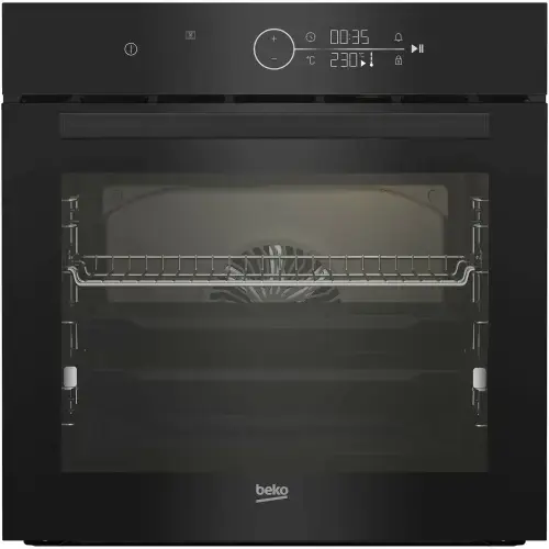 Cuptor incorporabil Beko BBIM17401BCS, Electric, 72 l, Autocuratare catalitica, 3D Cooking, Soft close door, Display LED, Booster, Clasa A++ (Negru/Inox)