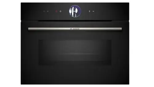 Cuptor incorporabil Bosch CMG7361B1, Multifunctional, 45 L, Optiune microunde, 3 niveluri coacere, Air Fry, EcoClean Direct (Negru)