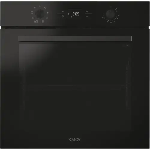 Cuptor incorporabil Candy Titanium CA6 NP3T2HTB, Electric, 78 litri, Curatare Hidrolitica, mod gatire: convectie + ventilare aer cald, 9 functii, Butoane Pushpull, Clasa A+ (Negru)