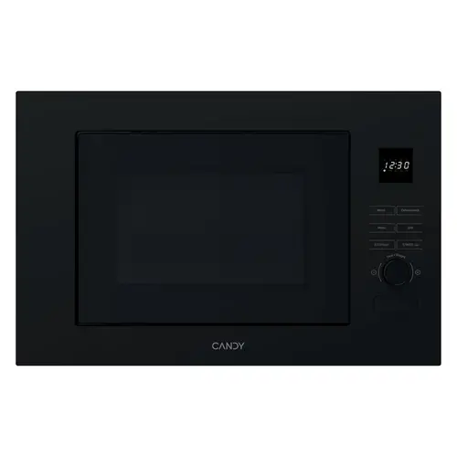 Cuptor incorporabil cu microunde si grill Candy Wave 600 CA38FL7N20WXB, 20 litri, 750W, 5 trepte de putere, display digital & selector mecanic (Negru)