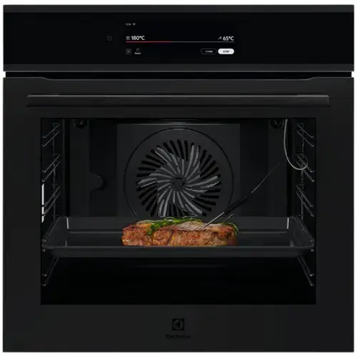 Cuptor incorporabil Electrolux EOE9P3ST, 71 l, Conectivitate WI-FI, 103 de programe predefinite, TFT Activ (Supex8), Autocuratare pirolitica, Grill, Senzor gatire, Ghidaj telescopic pe 1 nivel, Convectie, Clasa eficienta energetica A++ (Negru mat)