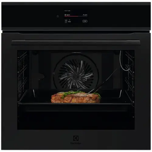 Cuptor incorporabil Electrolux EOE9P3XT, 71 l, Conectivitate WI-FI, 85 de programe predefinite, TFT Activ (Supex4), Autocuratare pirolitica, Grill, Senzor gatire, Ghidaj telescopic pe 1 nivel, Convectie, Clasa A++ (Negru mat)