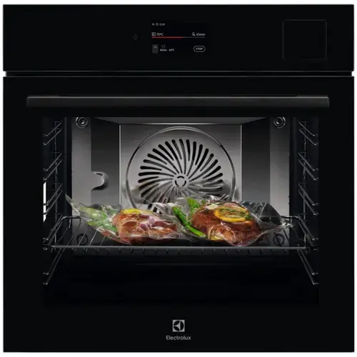 Cuptor incorporabil Electrolux LOA9S3XZ, 70 l, Gatire cu abur Sous Vide, Conectivitate WI-FI, TFT Activ, Afisaj digital, Meniu in limba romana, 135 de programe predefinite, Senzor gatire, Grill, Control touch, Clasa energetica A++, Sticla neagra (Negru)