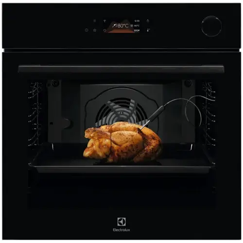 Cuptor incorporabil Electrolux LOC8H39WZ, 72 l, SteamCrisp-gatire cu abur, Conectivitate WI-FI, Afisaj digital, Meniu in limba romana, 167 programe predefinite, Timer cu display electronic, Grill, Senzor gatire, Clasa energetica A+, Sticla neagra (Negru)