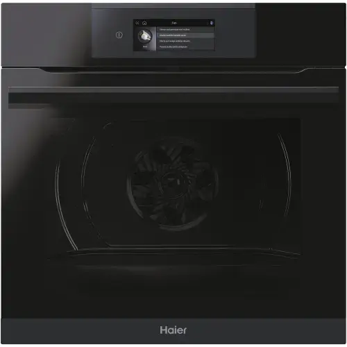 Cuptor incorporabil Haier HWO60SM6T5BH, Electric, 70 L, Autocuratare catalitica, Conectivitate Wi-fi, interfata I-Touch, Ghidaj telescopic, Softclose (Negru)