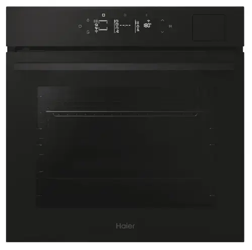 Cuptor incorporabil Haier Titanium Series 4 H6 ID46G3SHTB, Electric, 78 l, 3300 W, Clasa A++, Ventilator, 27 programe, ECO, Curatare Hidrolitica + Catalitica, Timer, Wi-Fi, hOn, Inteligenta Artificiala Bionic (Negru)