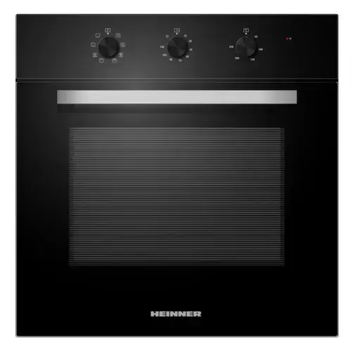 Cuptor incorporabil Heinner HBO-M659GC-GBK, 65 l, Clasa A, 8 functii, Timer, Grill, Iluminare interioara (Sticla neagra)