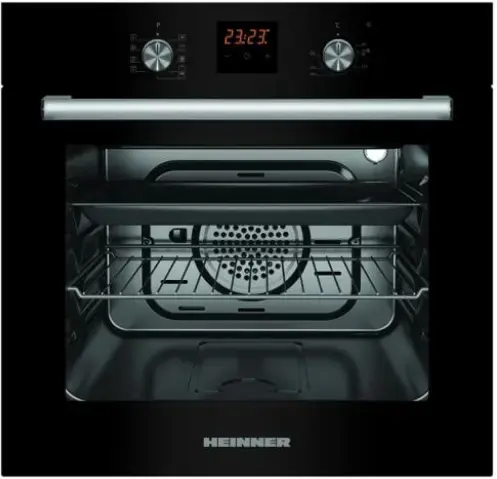 Cuptor incorporabil Heinner HBO-S569LDTGC-GBK, 56 L, 9 functii, Grill, Clasa A, (Negru)