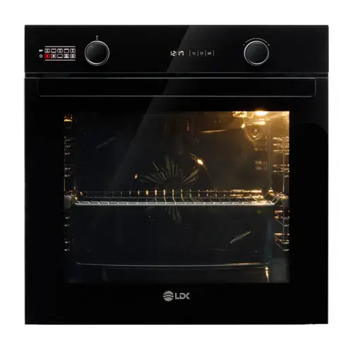 Cuptor incorporabil LDK 1073BK PREMIUM, Clasa A, 73 l, 10 functii, 4 tavi, Grill, Turbo, Dezghetare, Timer, Iluminare cuptor, temperatura reglabila pana la 300°C (Negru)