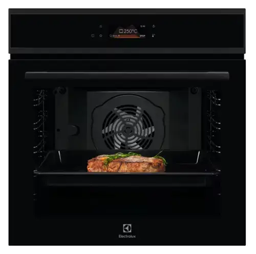 Cuptor incorporabil multifunctional Electrolux EOF8H39H, Electric, 17 functii, 99 de programe predefinite, Afisaj digital, Control touch, Inchidere amortizata a usii, Usa cu 3 straturi de geam, Grill, Ghidaj telescopic pe 1 nivel, Volum net 72 l (Negru)