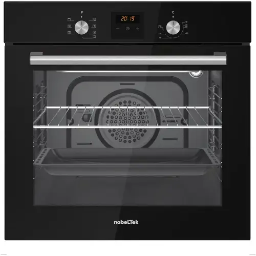 Cuptor incorporabil Nobeltek NBIO-627BK-1, Electric, 60 l, 7 functii, Timer digital, Ventilator de racire (Negru)