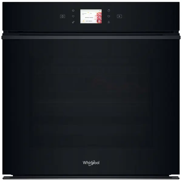 Cuptor incorporabil Whirlpool WOI98MPT2SBA, Electric, 73 l, Autocuratare pirolitica, Thenologie al 6-lea simt, Cook4, Casa A+, Negru