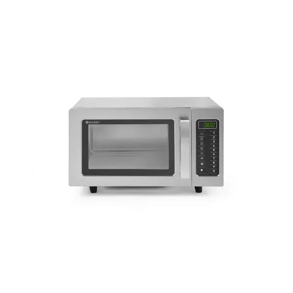 Cuptor microunde Profesional, programabil, 25 lt, digital, corp Inox, putere iesire 1000W, memorie 100 programe, Hendi, potrivit si pt uz Profesional