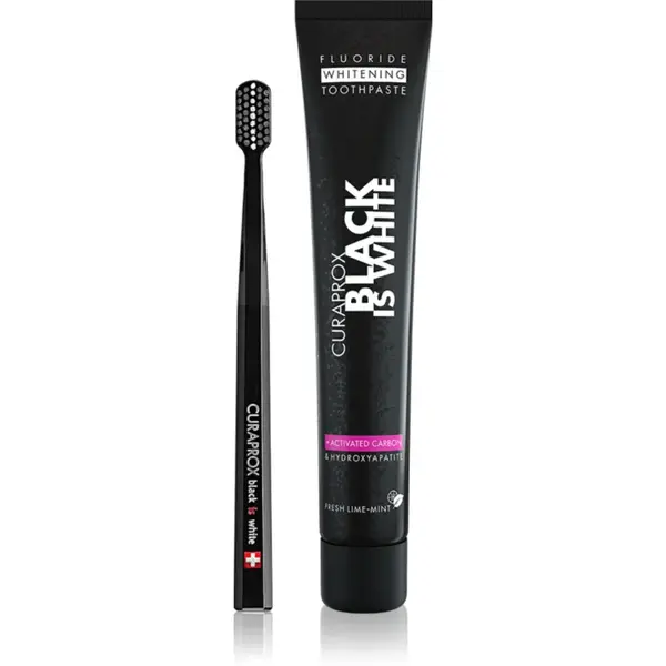 Curaprox Black is White set pentru îngrijirea dentară