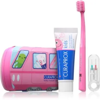 Curaprox Kids Travel Set Set de călătorii pentru dinti, limba si gingii