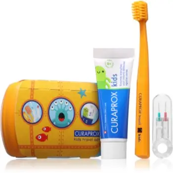 Curaprox Kids Travel Set Set de călătorii pentru dinti, limba si gingii