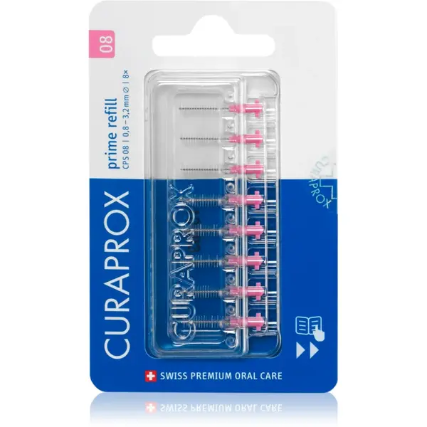 Curaprox Prime Refill rezerve perii interdentare CPS 08 0,8 - 3,2 mm 8 buc