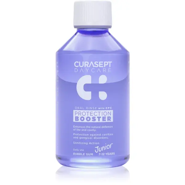 Curasept Daycare Protection Junior Booster apă de gură pentru copii 7-12 years Bubble Gum 250 ml