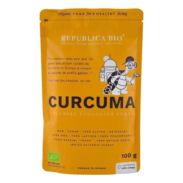 Curcuma pulbere ecologica, 100g, Republica Bio