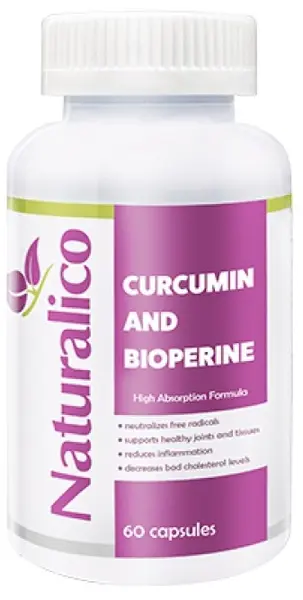 Curcumin and Bioperine, 60 capsule, Naturalico