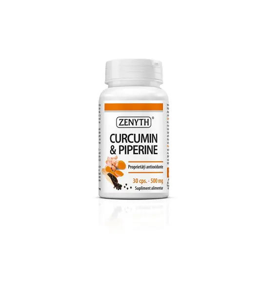Curcumin si Piperine 30 capsule