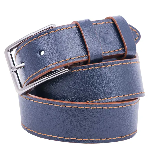 Curea barbati din piele naturala Bleumarin - 135 cm