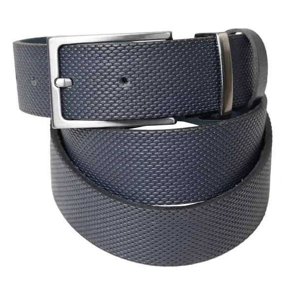 Curea barbati din piele naturala bleumarin Imprim - 120 cm