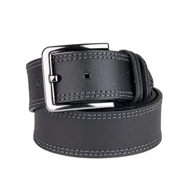 Curea barbati din piele naturala neagra Rorok - 130 cm