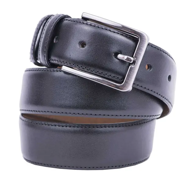 Curea barbati din piele naturala neagra Simple - 130 cm