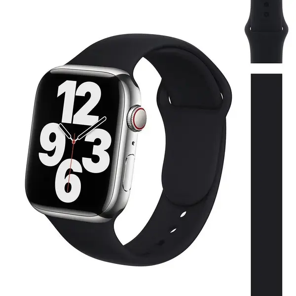 Curea ceas Silicon Black - 42/44/45/49