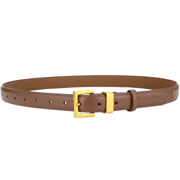 Curea dama C-195, piele naturala, Maro
