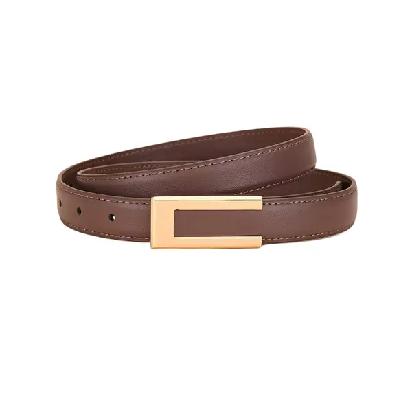 Curea dama C-205, piele naturala, Taupe