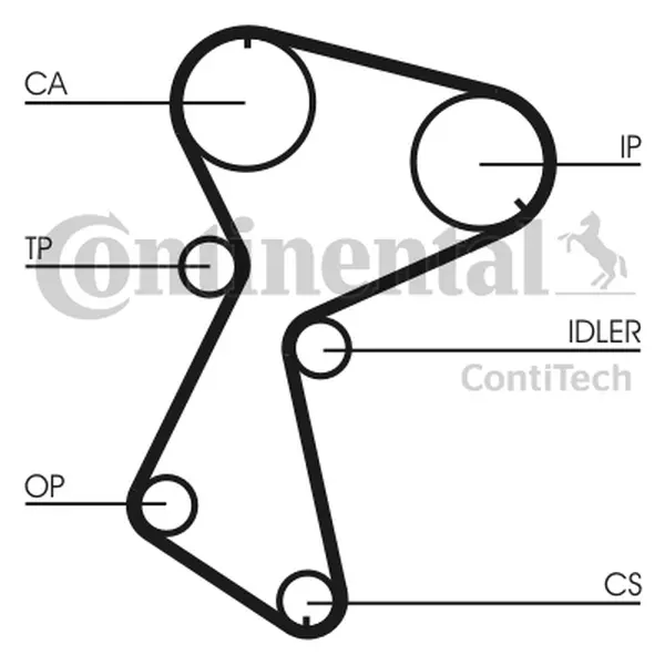 Curea de distributie CONTINENTAL CTAM CT935