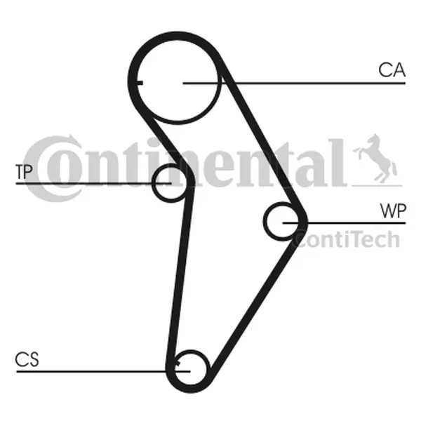 Curea de distributie CONTINENTAL CTAM CT973