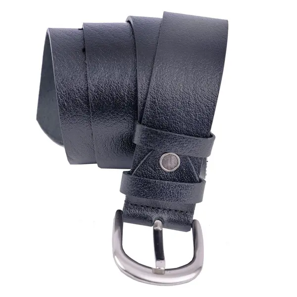 Curea femei din piele naturala neagra Thick - 130 cm