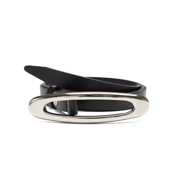 Curea femei din piele naturala negru Loly - 110 cm