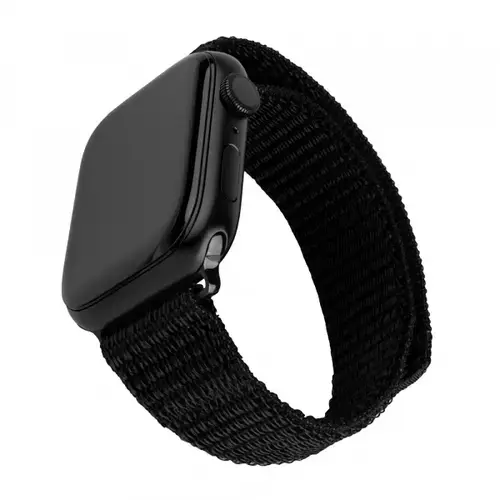 Curea Fixed Nylon Sporty pentru Apple Watch 49mm / 46mm / 45mm / 44mm / 42mm Series, Negru