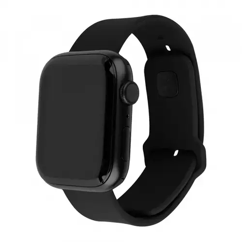 Curea Fixed Silicone Sporty pentru Apple Watch 42mm / 41mm / 40mm / 38mm Series, Negru