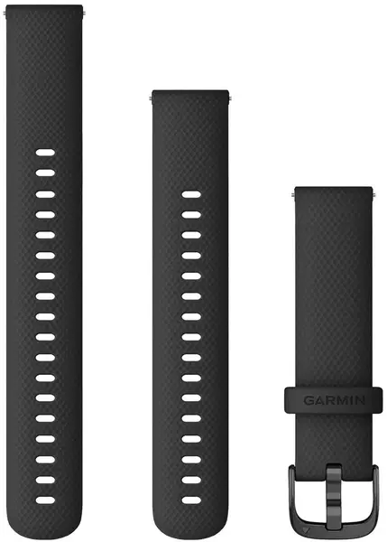 Curea Garmin - QR Silicone, Venu 2S/3S, 18 mm, Black/Slate