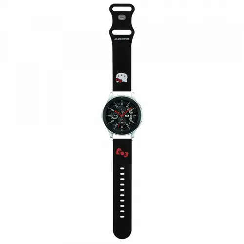 Curea Hello Kitty Silicone Kitty Head pentru Samsung Galaxy Watch / Huawei Watch 46mm / 45mm / 41mm Series, Negru