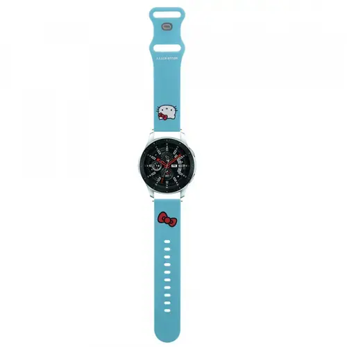 Curea Hello Kitty Silicone Kitty Head pentru Samsung Galaxy Watch / Huawei Watch 46mm / 45mm / 41mm Series, Albastru