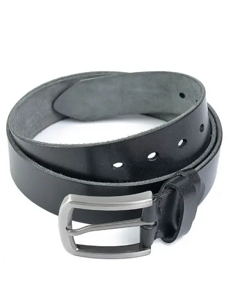 Curea pentru barbati 5815, piele naturala, 120 cm, Neagra