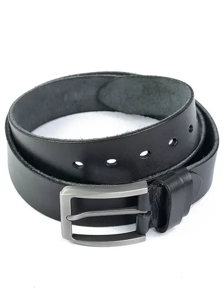 Curea pentru barbati 5824, piele naturala, 125 cm, Neagra